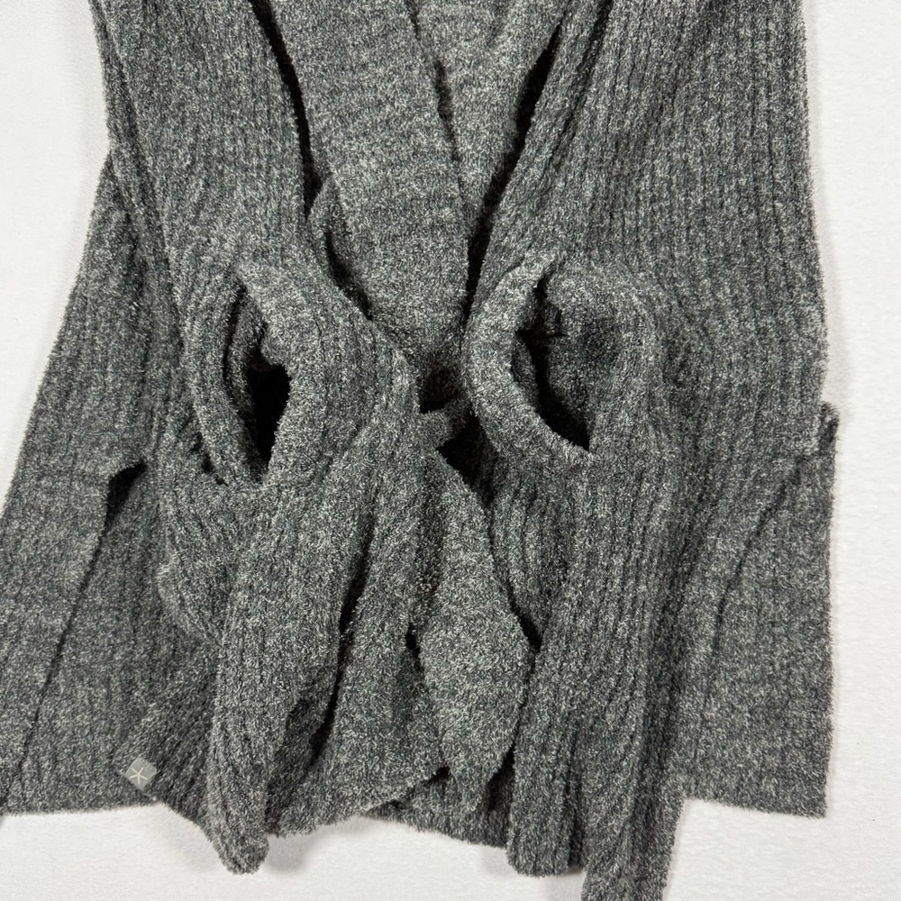 Barefoot Dreams CozyChic‎ Lite Cardigan dark gray LARGE - Picture 3 of 7